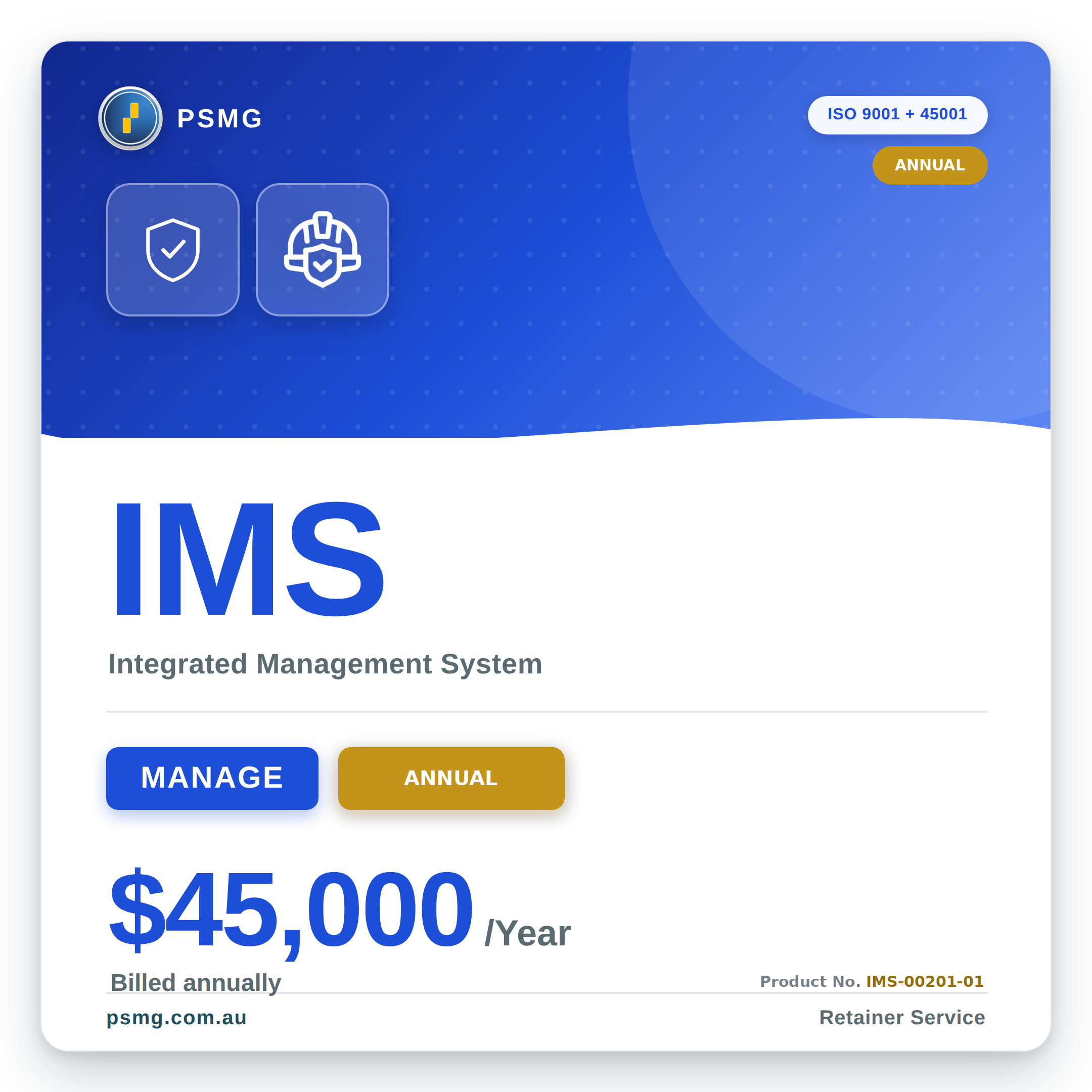 IMS MANAGE — Annual