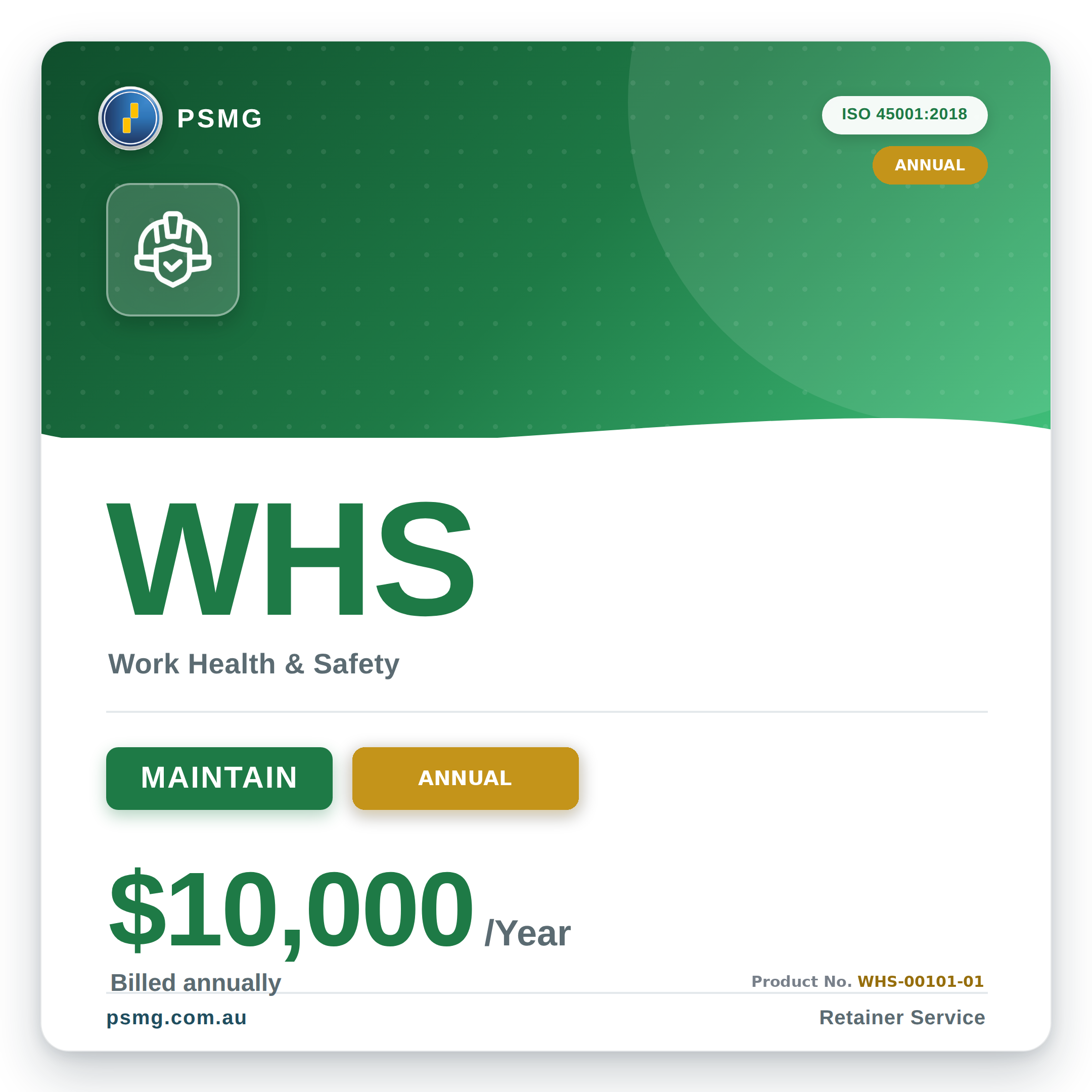 WHS MAINTAIN — Annual